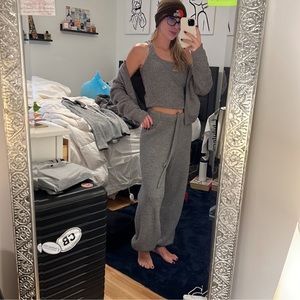 SKIMS teddy/sherpa jogger pants